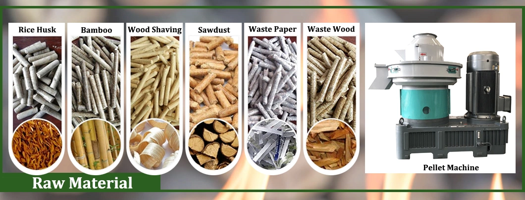 China Supplier/Manufacturers with Output 1000-1500-2000 Kg/H 1-1.5t 2-2.5-3-4ton Ring Die Straw Sawdust Rice Husk Biomass Pellet Machine for Making Wood Pellets