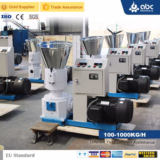 Vente chaude plat/anneau meurent coton tige biomasse sciure bois alimentation granulateur granulateur granulés faisant le prix de la machine 6-8 mm moulin à granulés de bois 500 kg/h 1-10 tonnes
