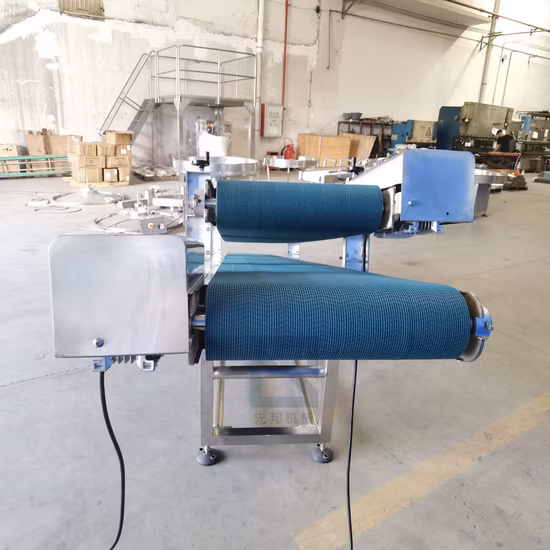 Convoyeur à bande blanc de qualité alimentaire utilisé dans la chaîne de production alimentaire